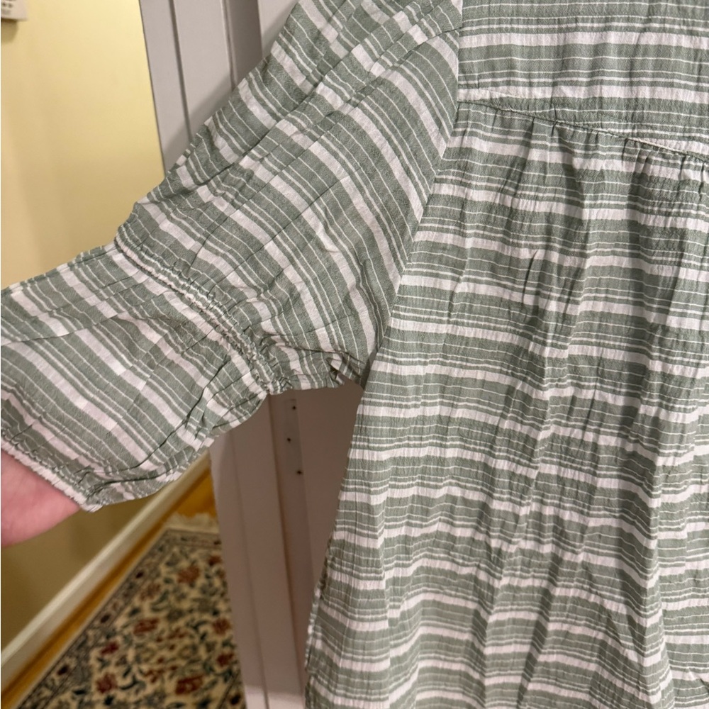 NWT Anthropologie Pilcro Green Plaid Button Front Shirt Effortless Top - Picture 6 of 13
